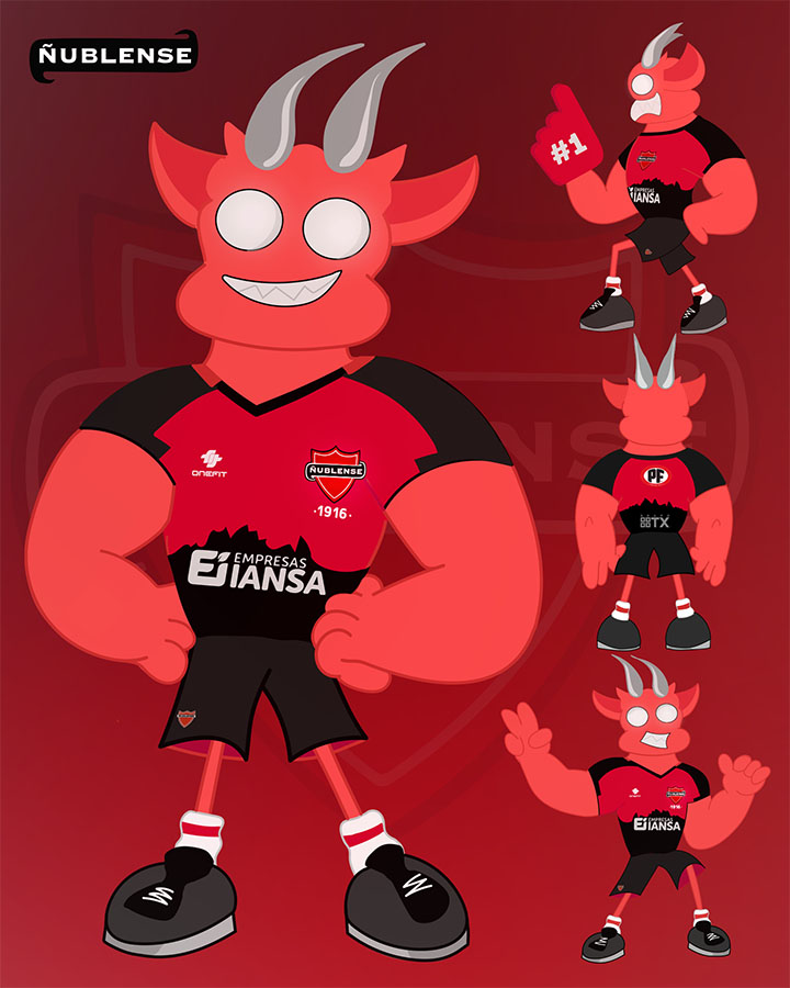 Diseño de Mascota Corporativa para Club Deportivo Ñublense