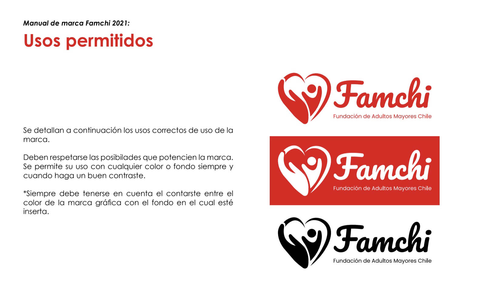 Diseño Identidad Corporativa Fundación FAMCHI