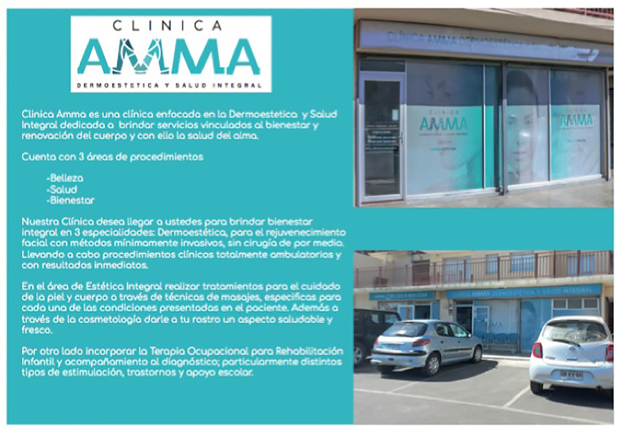 Diseño Servicios Clínica Estética AMMA – La Ligua