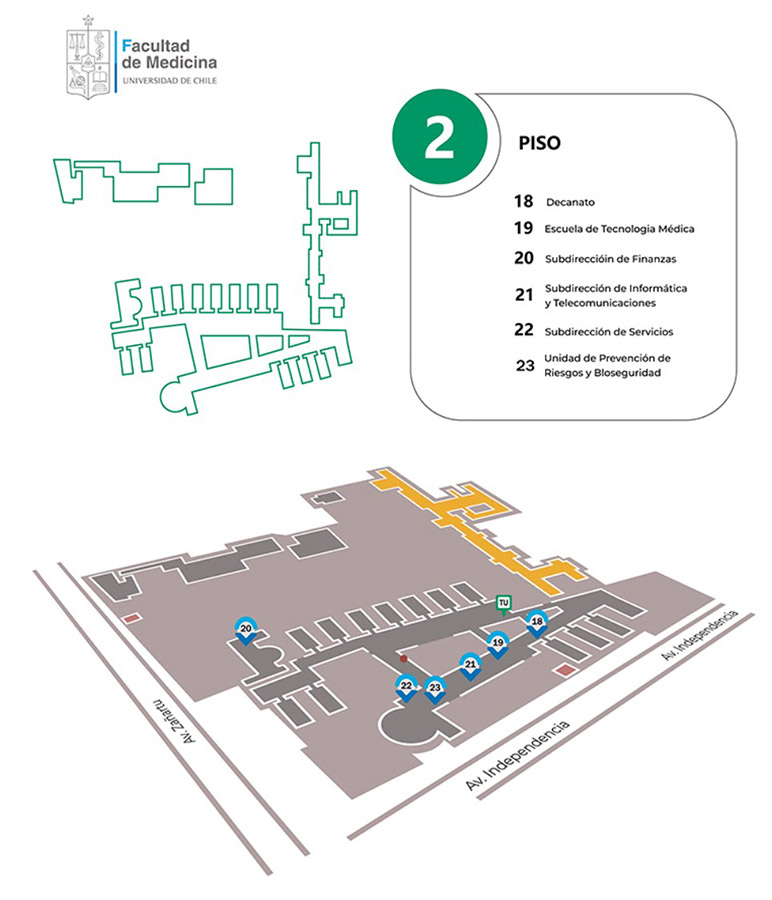 Identidad y Wayfinding Facultad de Medicina U. de Chile