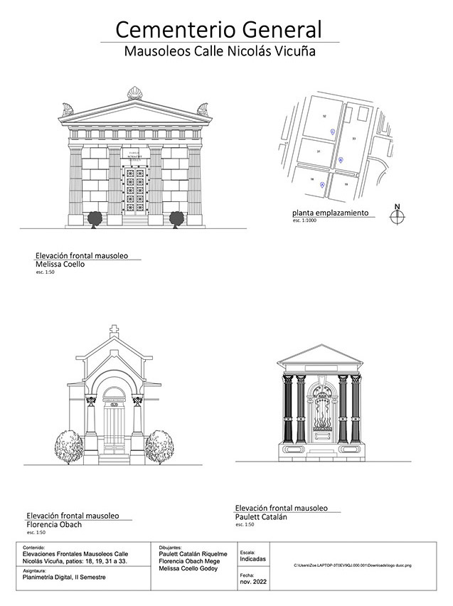 Mausoleos Calle Nicolás Vicuña (Cementerio General)