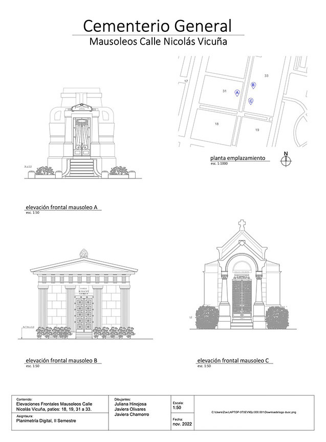 Mausoleos Calle Nicolás Vicuña (Cementerio General)