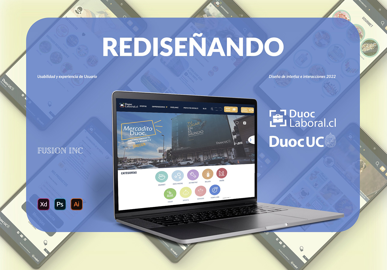 Rediseño Portal Emprendedores Duoc UC – MARKETPLACE