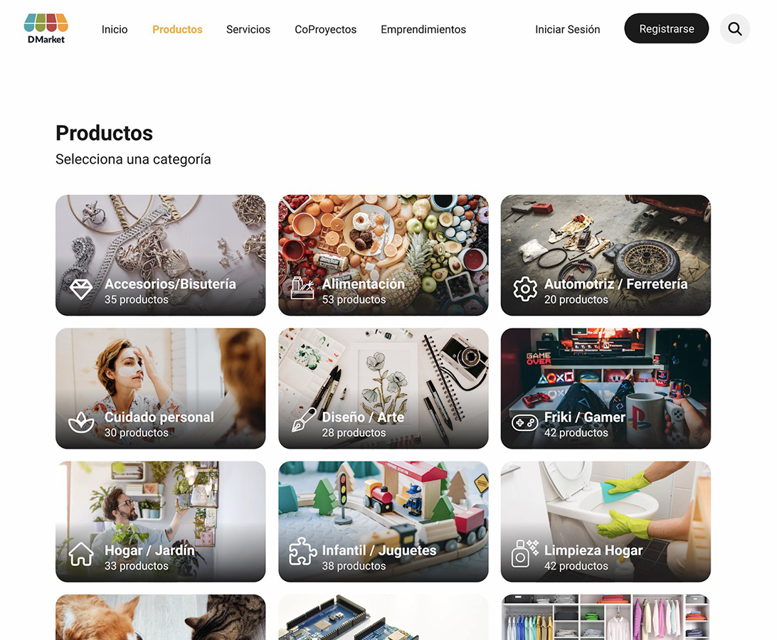 Rediseño Portal Emprendedores Duoc UC – MARKETPLACE
