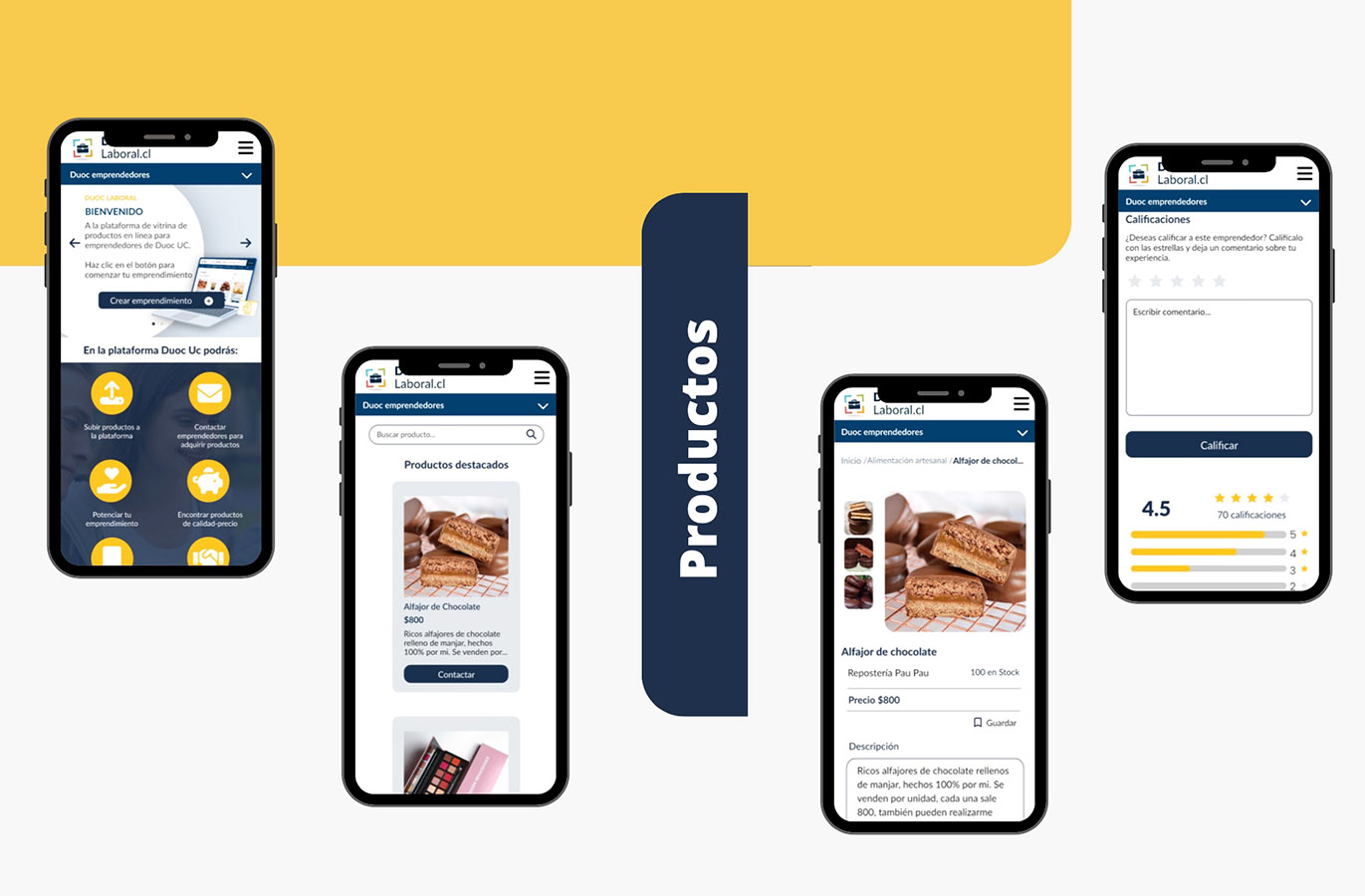Rediseño Portal Emprendedores Duoc UC – MARKETPLACE