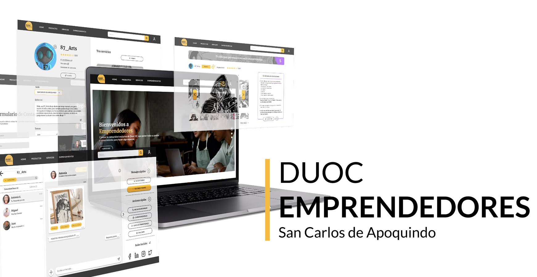 Rediseño Portal Emprendedores Duoc UC – MARKETPLACE