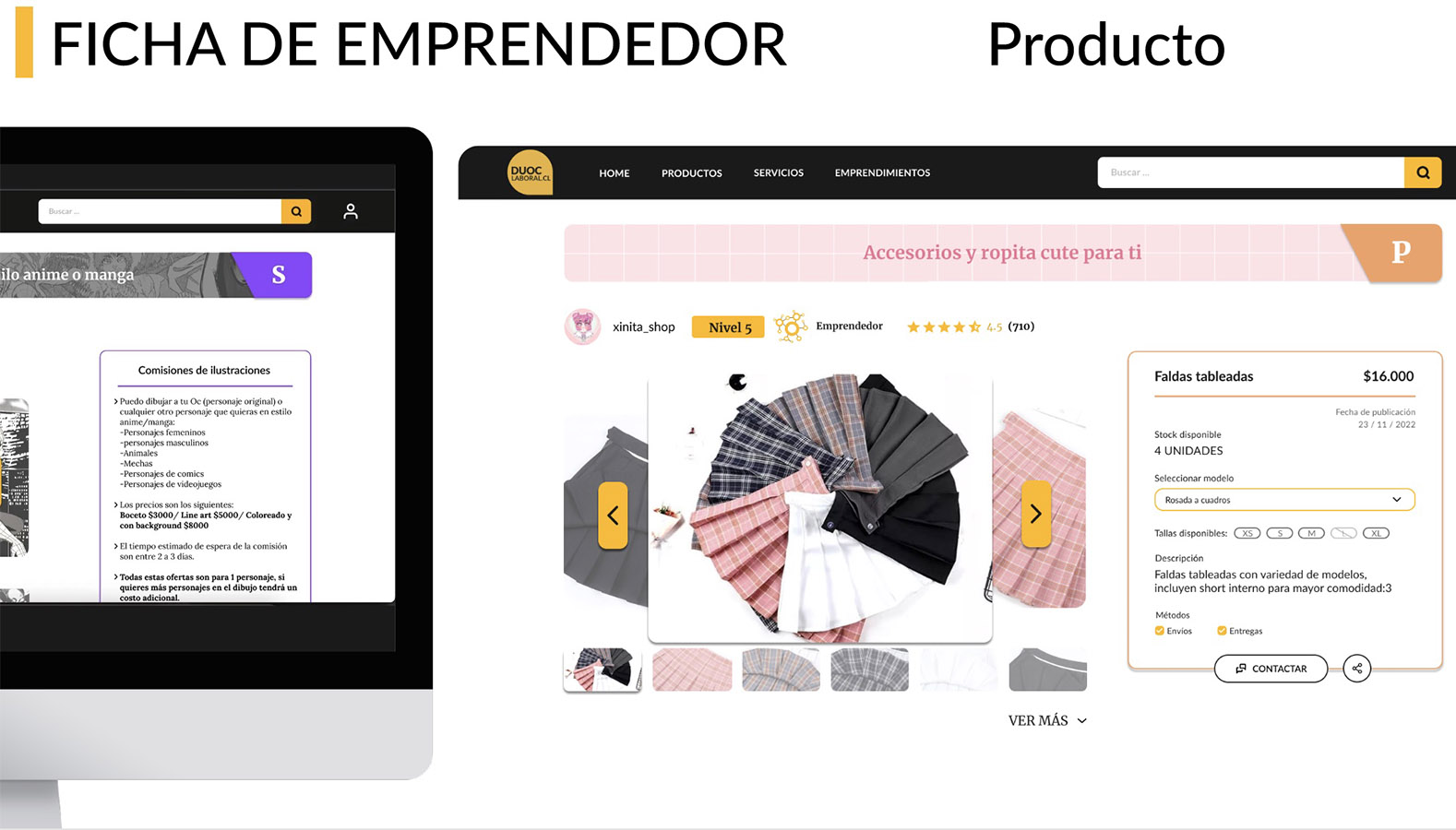 Rediseño Portal Emprendedores Duoc UC – MARKETPLACE