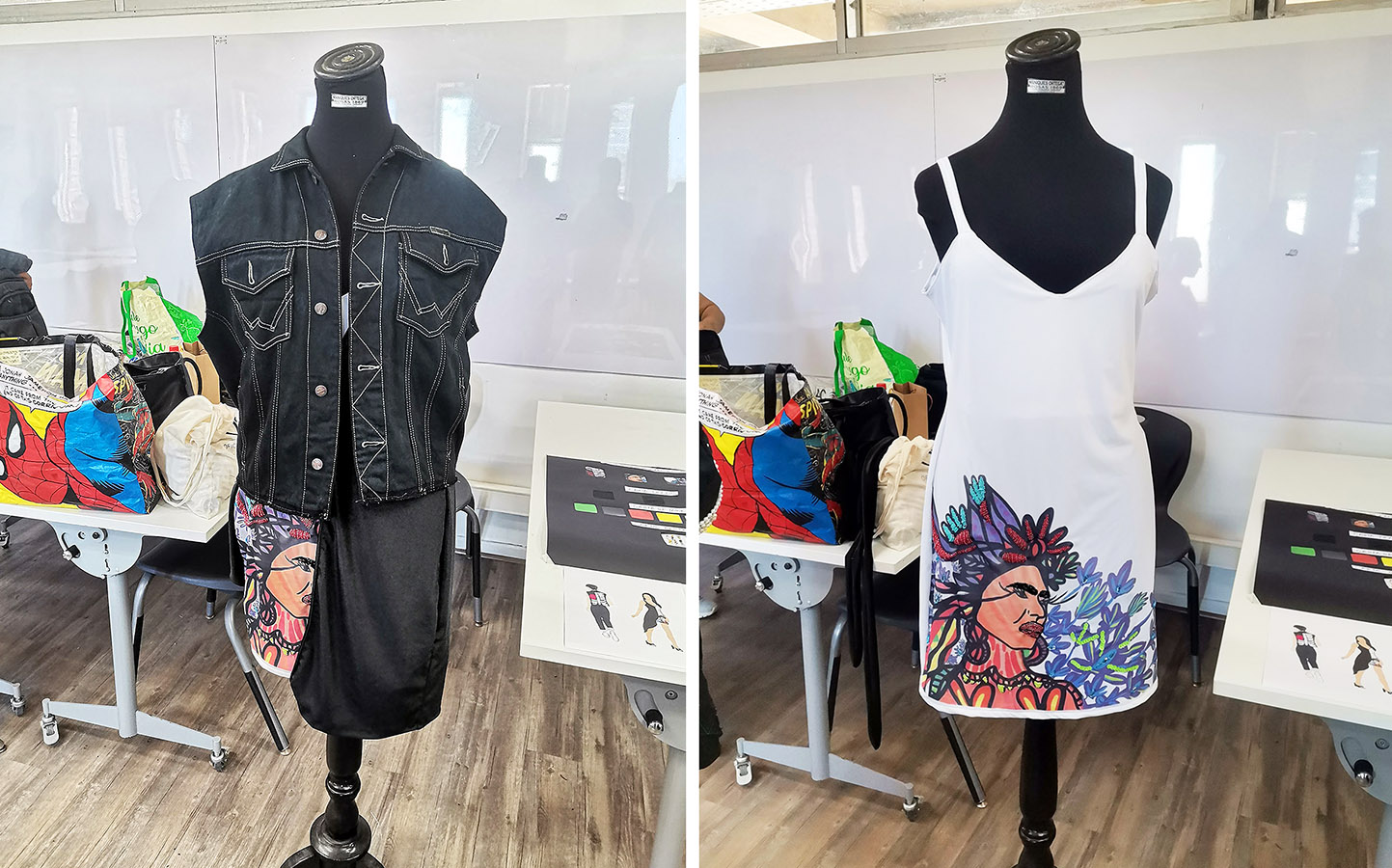 Vestuario Pascuala Ilabaca y Espe Abstracto