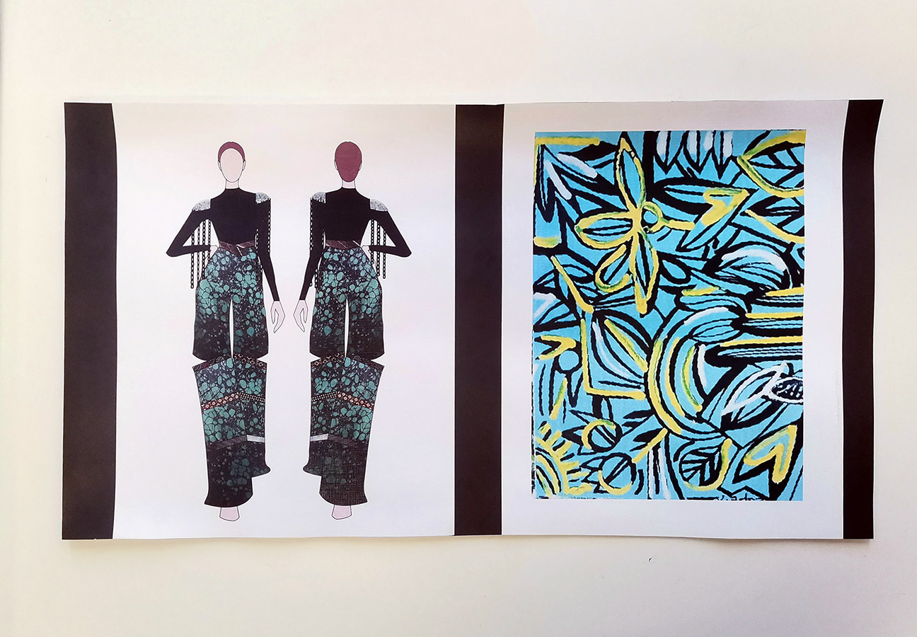 Vestuario Pascuala Ilabaca y Espe Abstracto