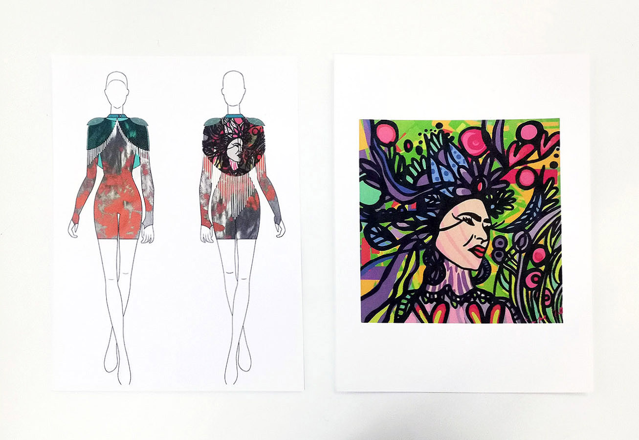 Vestuario Pascuala Ilabaca y Espe Abstracto