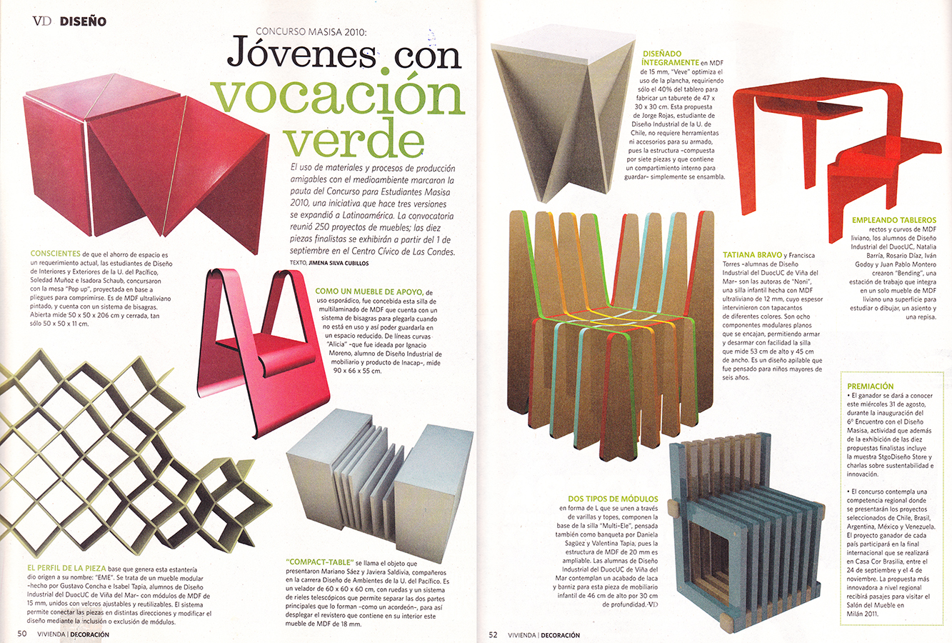 1er Lugar Concurso de Diseño para Estudiantes Masisa 2010 / EME