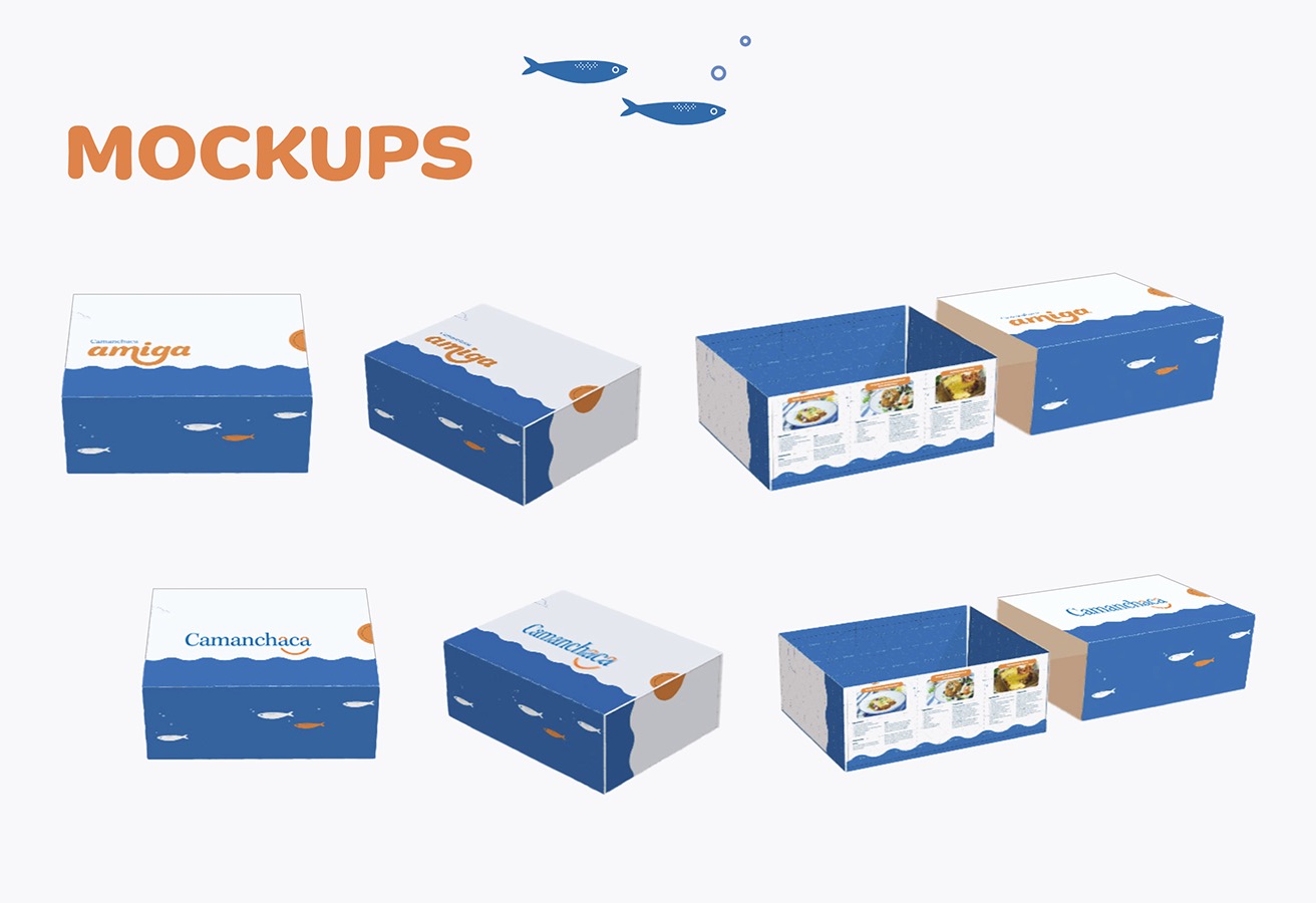 Rediseño Marca Gráfica «Camanchaca Amiga» + Packaging y Aplicaciones