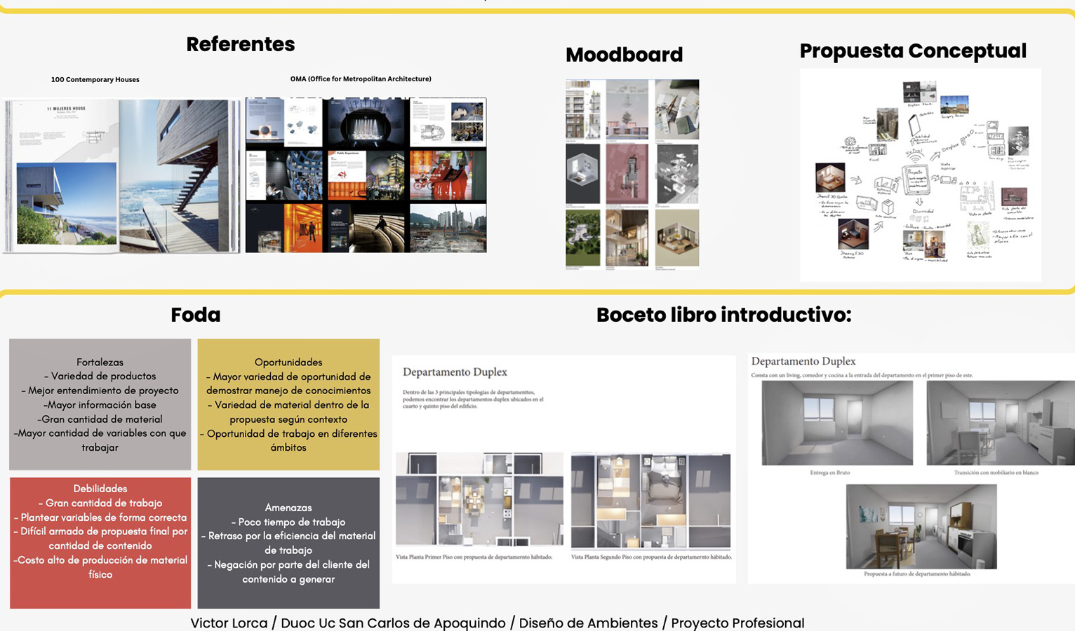 PROYECTO PROFESIONAL / Propuestas Diseño de Ambientes
