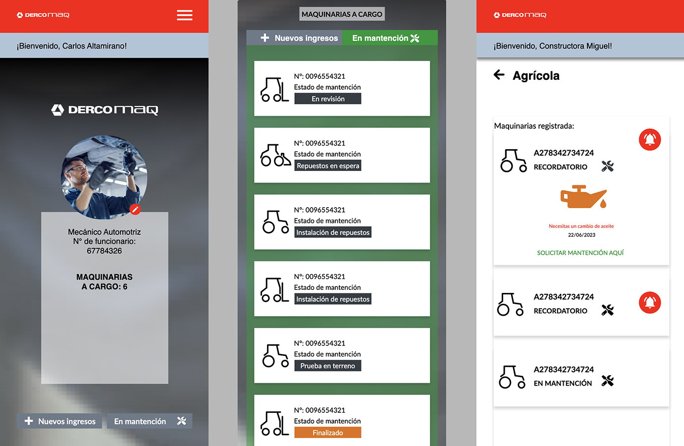 DERCOMaq / Información y Tracking de Atención al Cliente