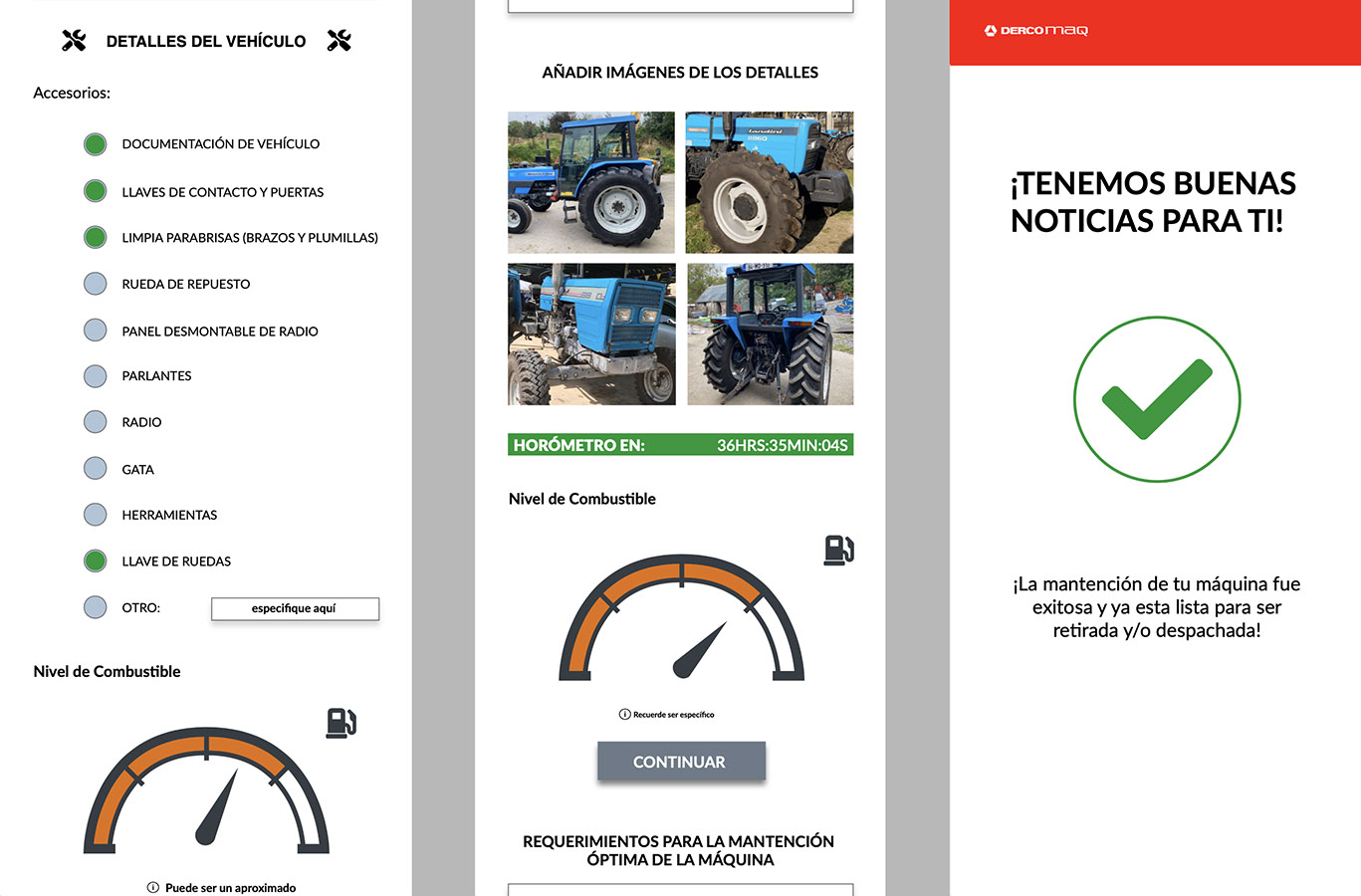 DERCOMaq / Información y Tracking de Atención al Cliente
