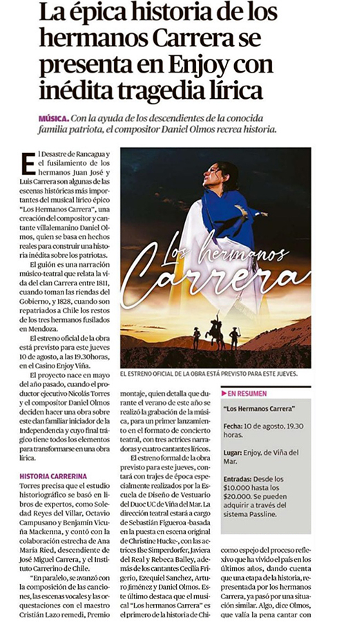 Musical Lírico Épico «Los Hermanos Carrera»