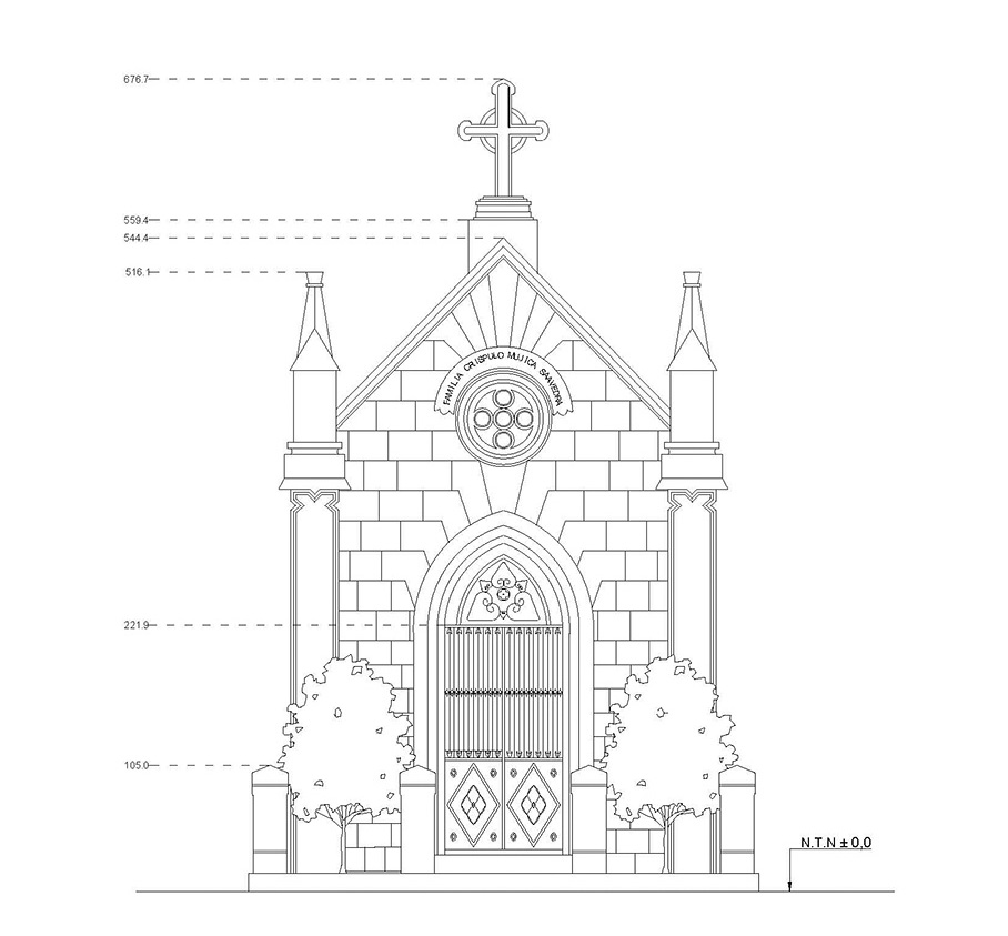 Levantamiento Planimetría Elevaciones Mausoleos Cementerio General