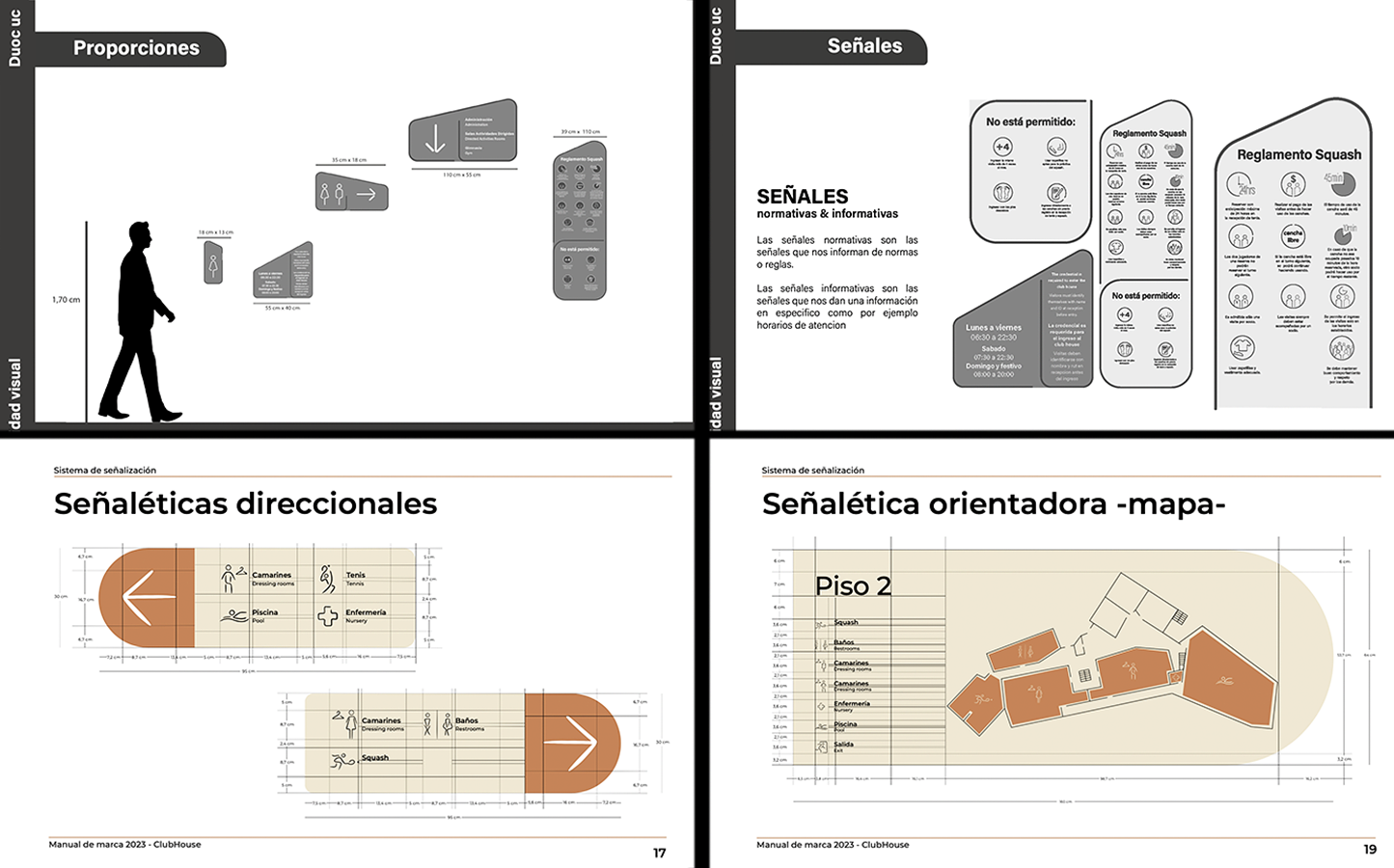 Identidad Visual y Sistema de Señalización Club House UC