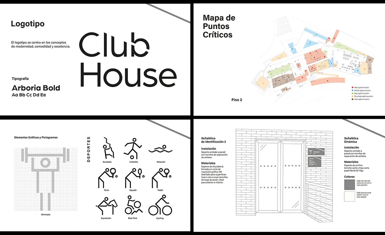 Identidad Visual y Sistema de Señalización Club House UC