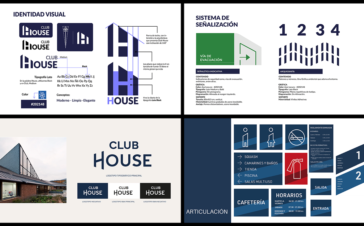 Identidad Visual y Sistema de Señalización Club House UC