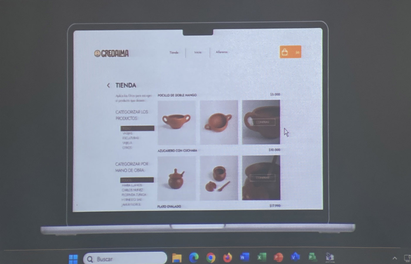 Plataforma E Commerce para Artesanos Alfareros de Nacimiento