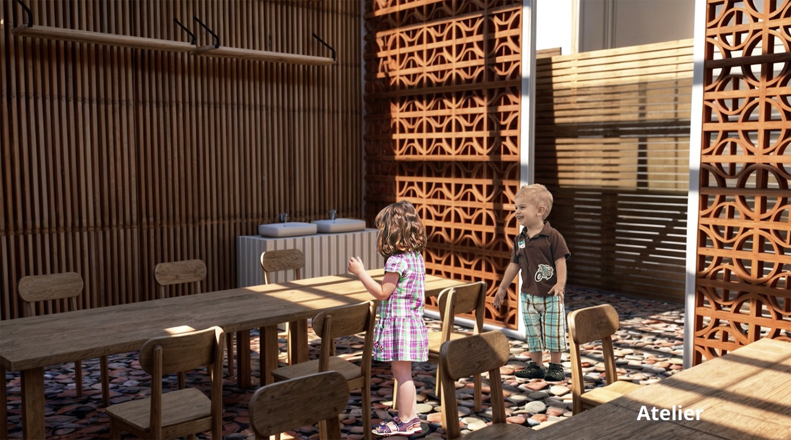 Propuesta Diseño Espacial y Mobiliario Jardín Infantil Casa Kututu