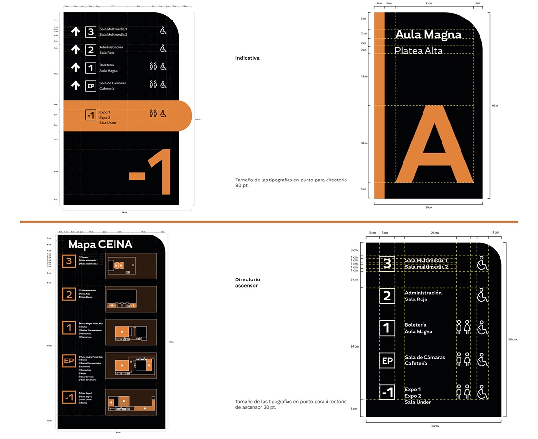 Wayfinding para Centro Cultural CEINA
