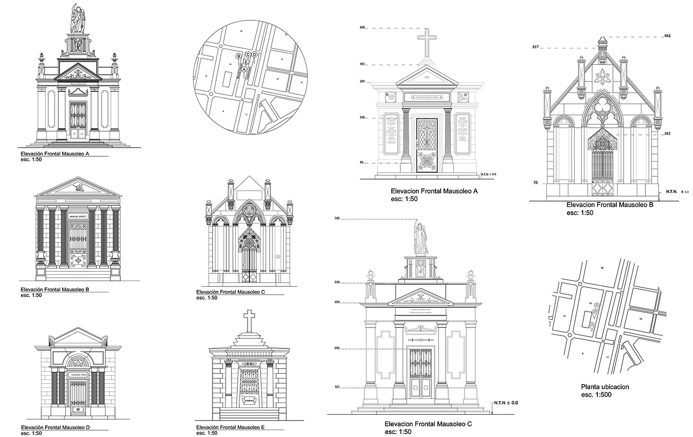 Levantamiento Planimétrico Mausoleos Cementerio General