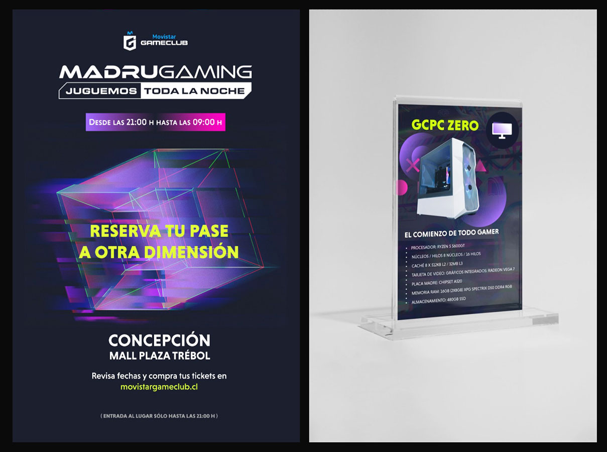 Señalización Evento Movistar Game Club Madrugaming