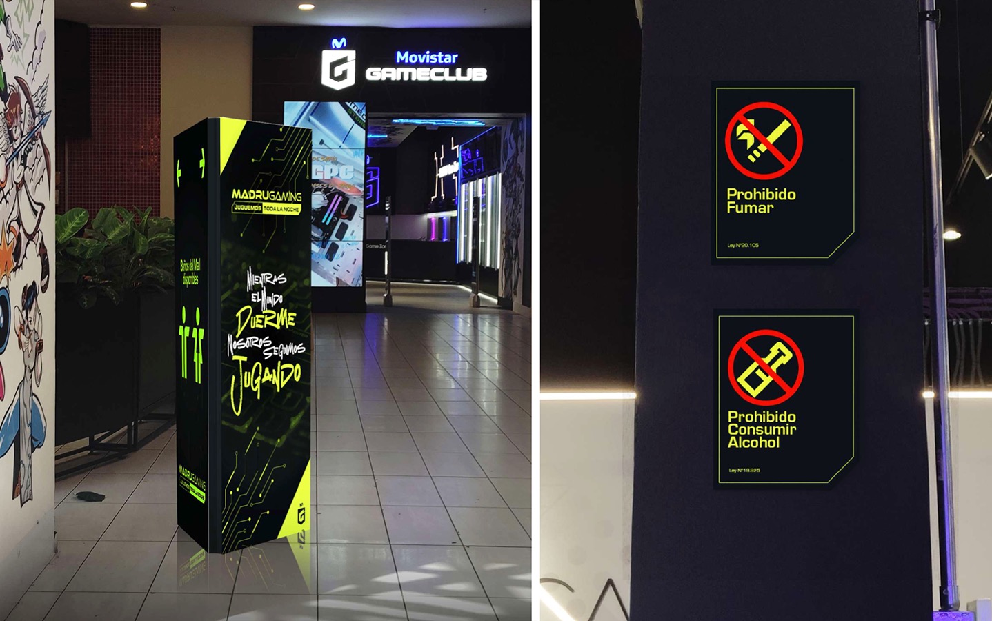 Señalización Evento Movistar Game Club Madrugaming