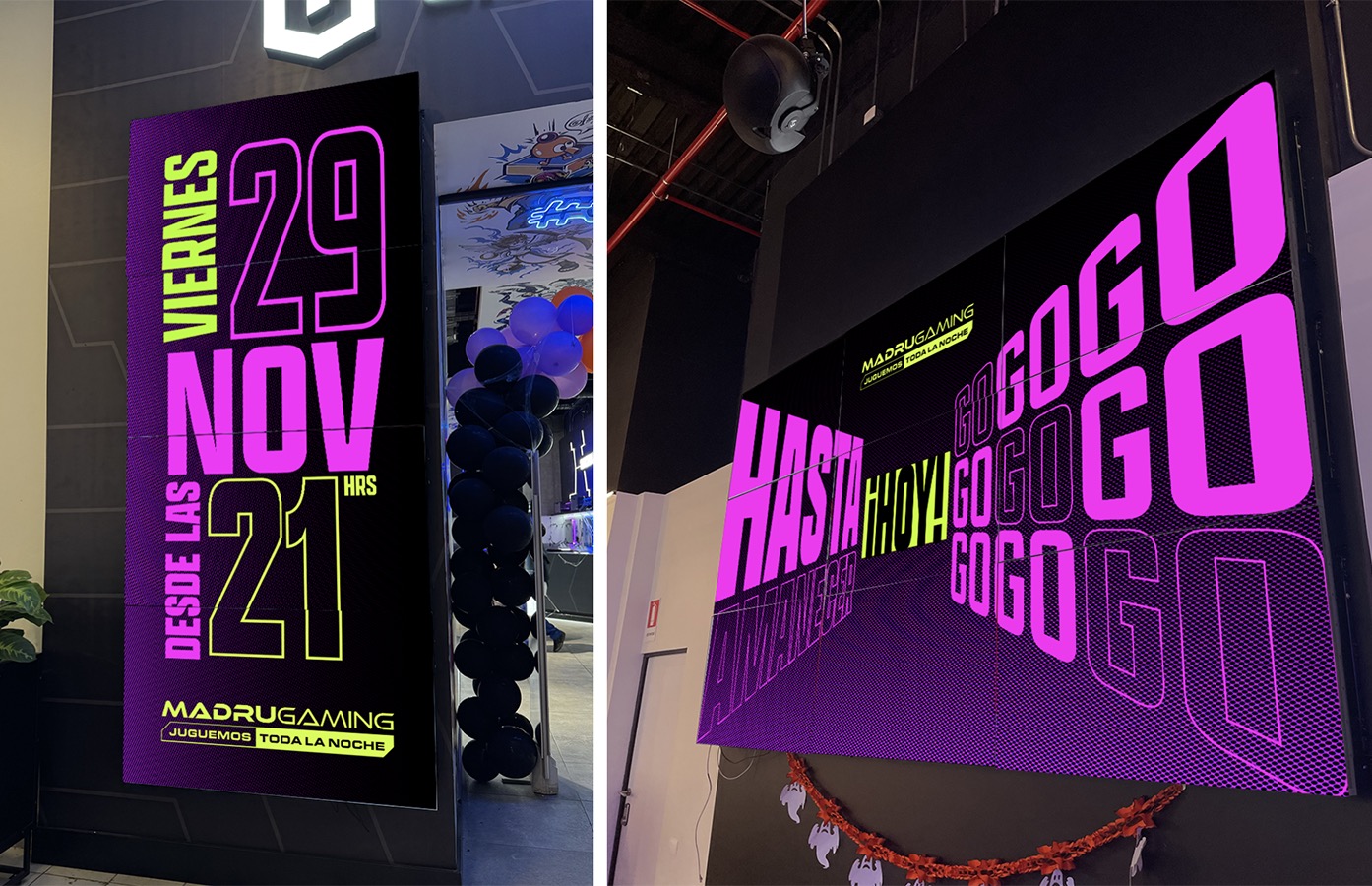 Señalización Evento Movistar Game Club Madrugaming