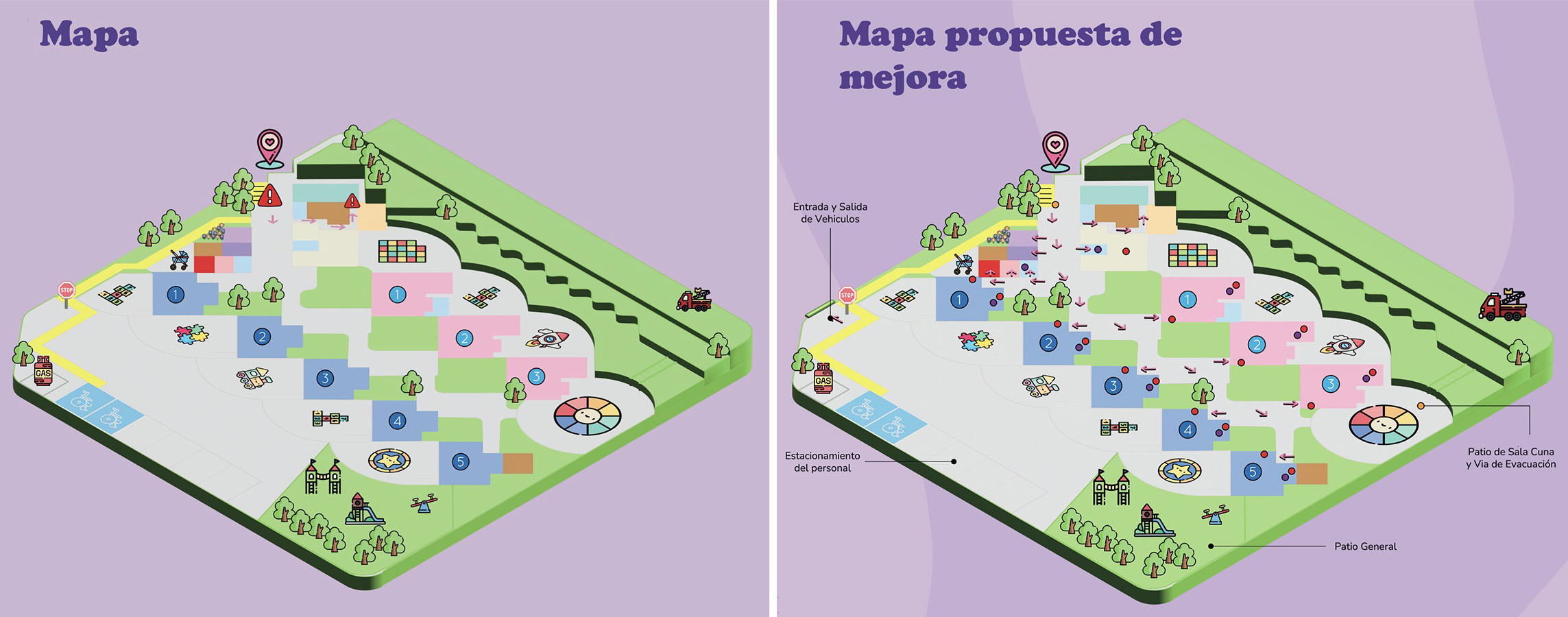 Sistema Identidad + Señalética Jardín Infantil Patrona de Chile