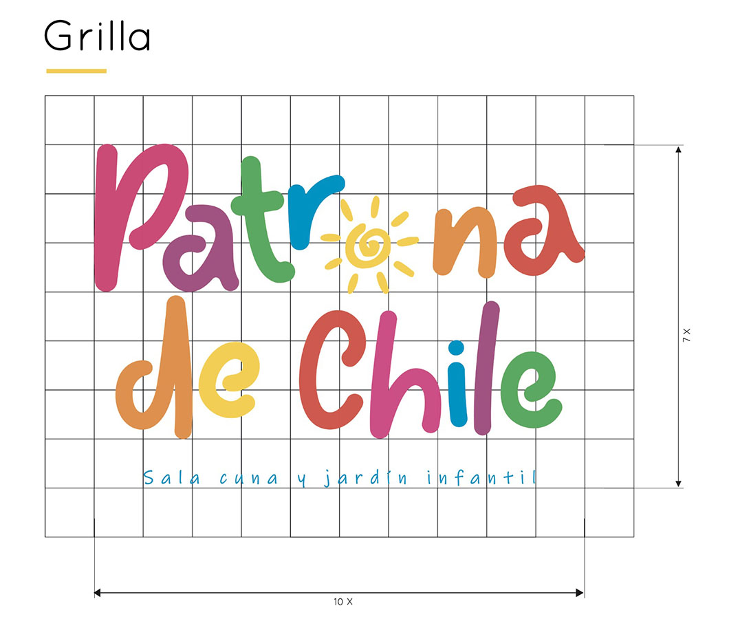 Sistema Identidad + Señalética Jardín Infantil Patrona de Chile