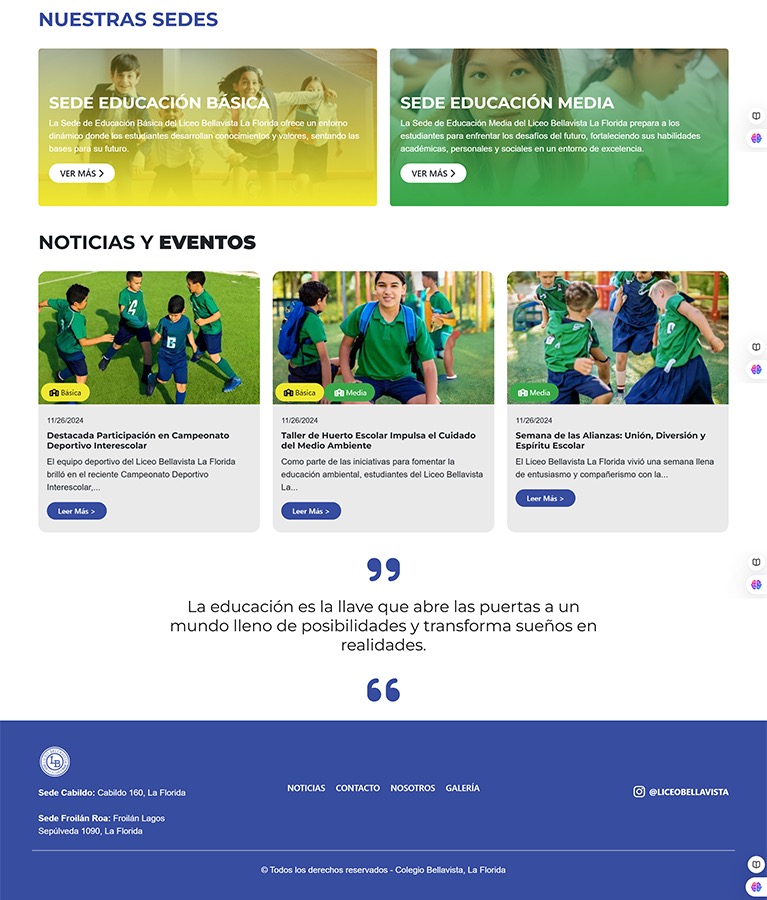 Rediseño Sitios Web Colegios Municipalizados