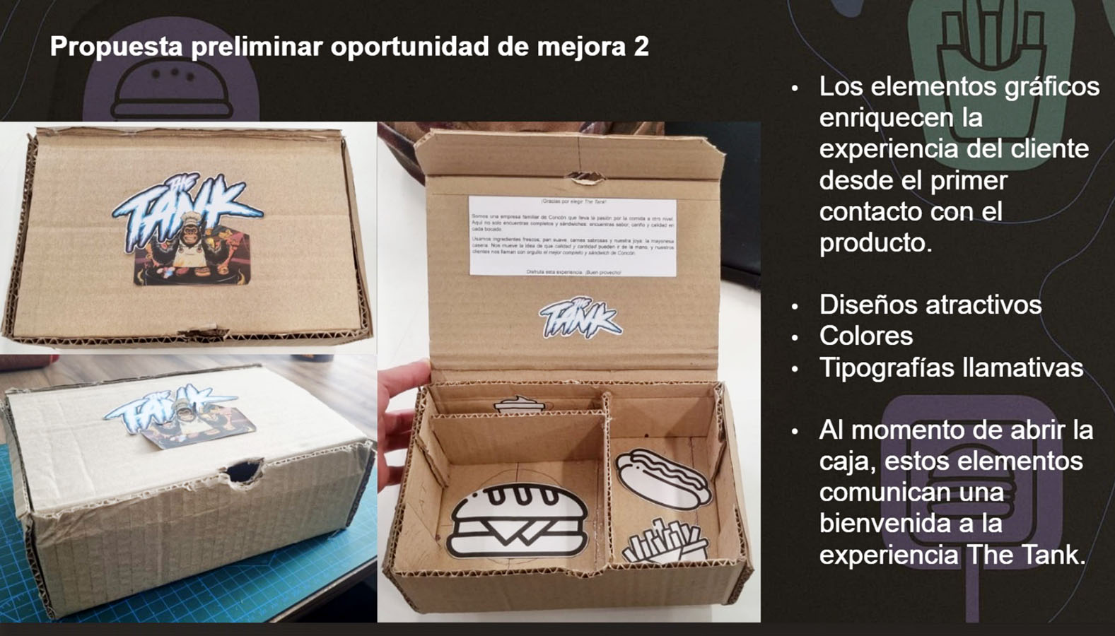 Mejora de Servicio y Experiencia The TANK Sandwichería