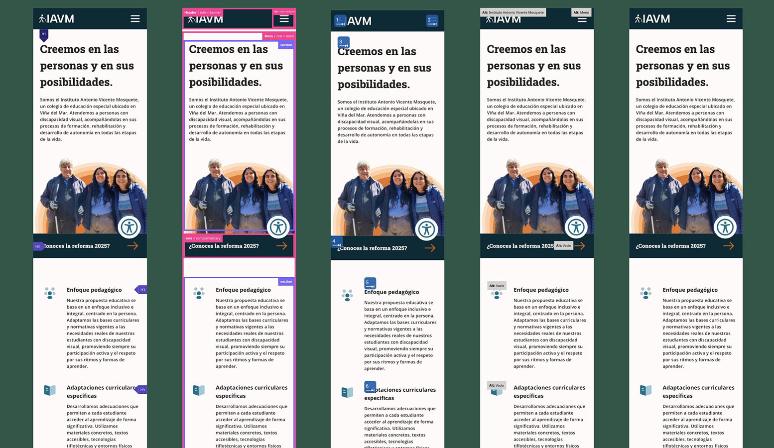Diseño Web Accesible Instituto Antonio Vicente Mosquete