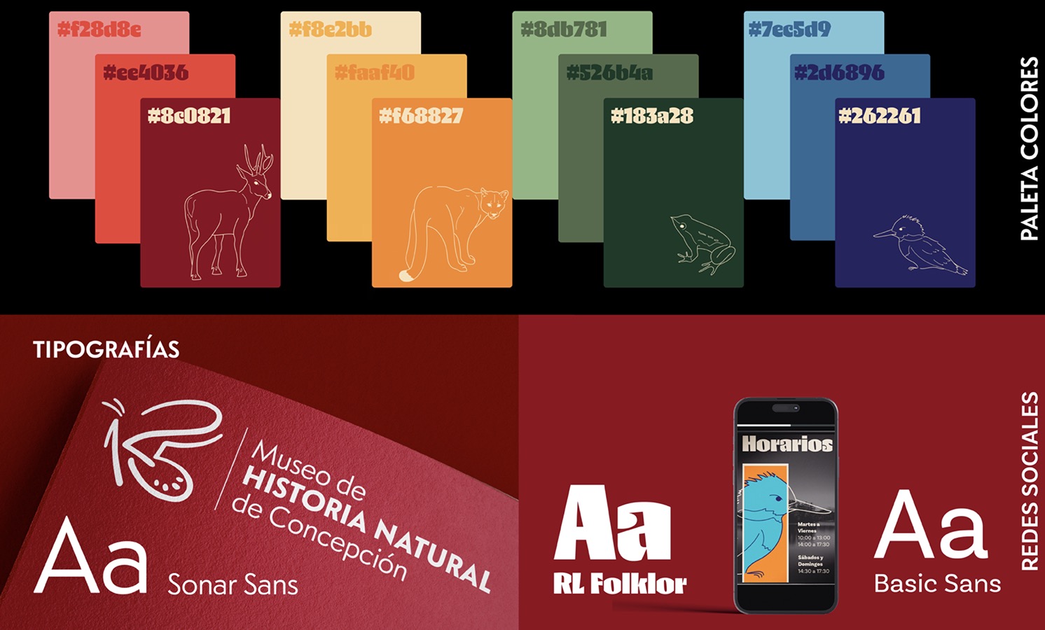 Diseño Marca 125 Años + Sistema Señalización Museo Historia Natural de Concepción