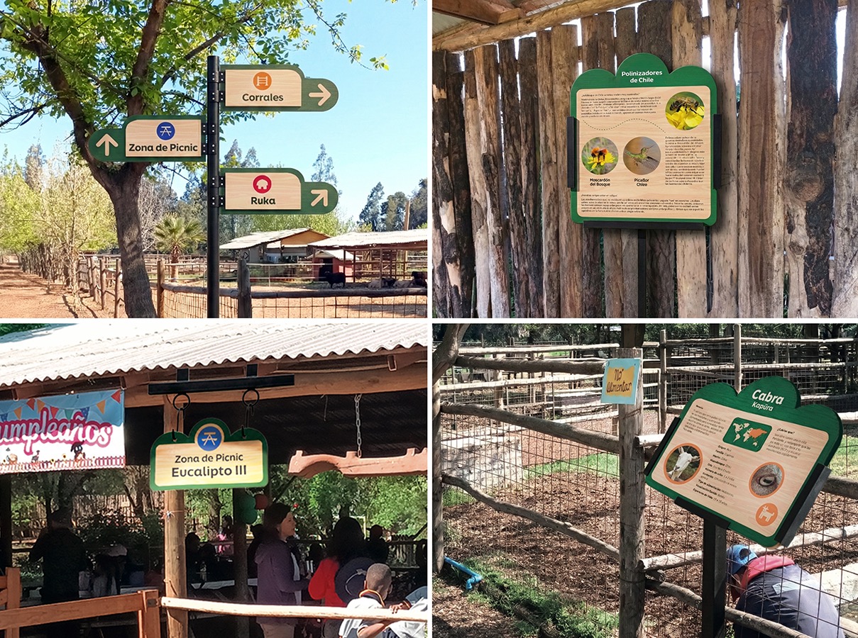 Señalética para Granja Educativa de Lonquén