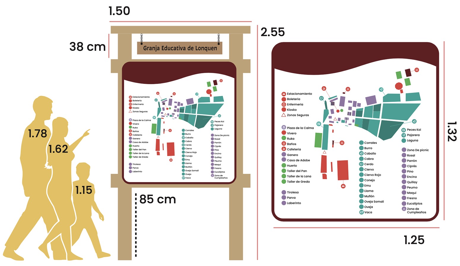 Señalética para Granja Educativa de Lonquén