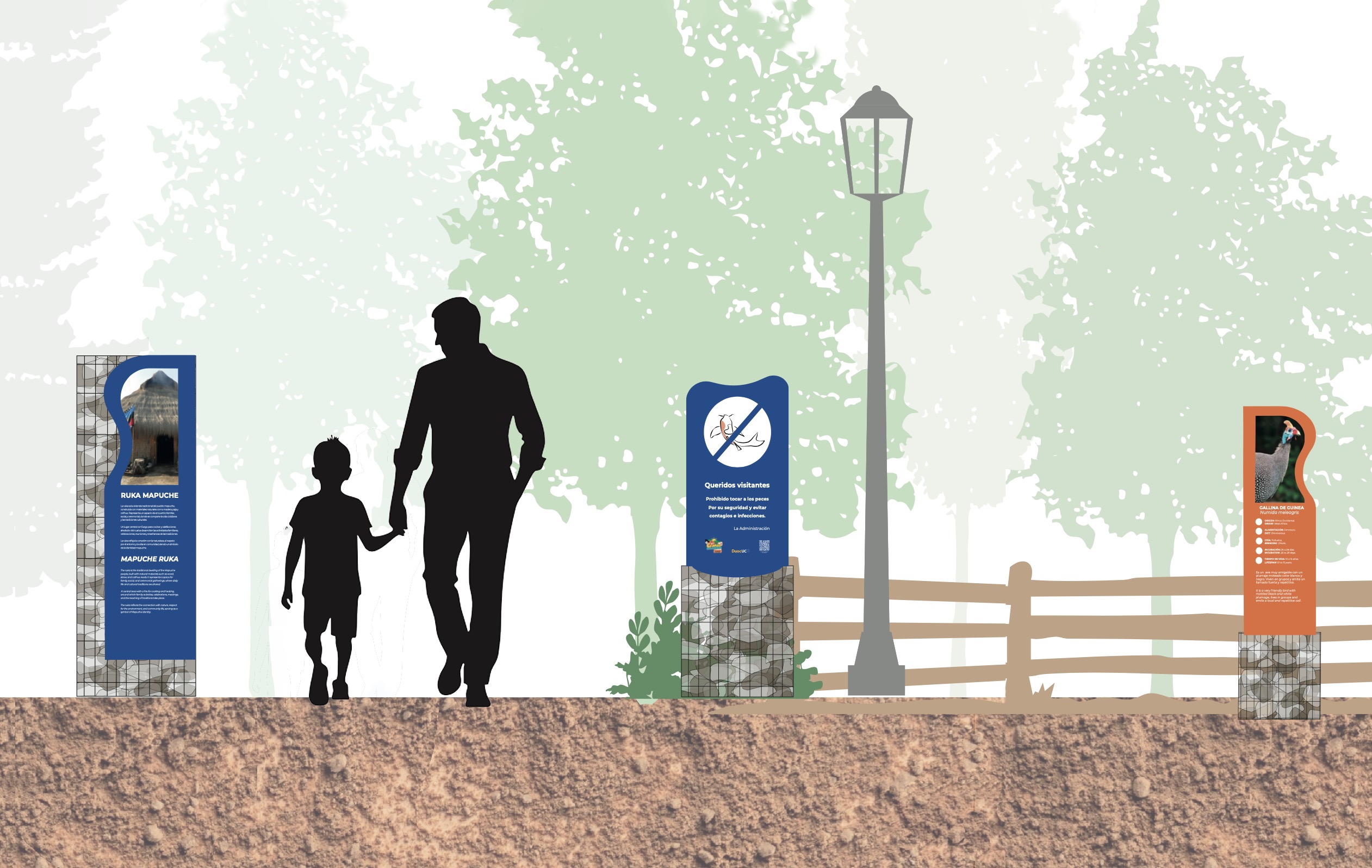 Señalética para Granja Educativa de Lonquén