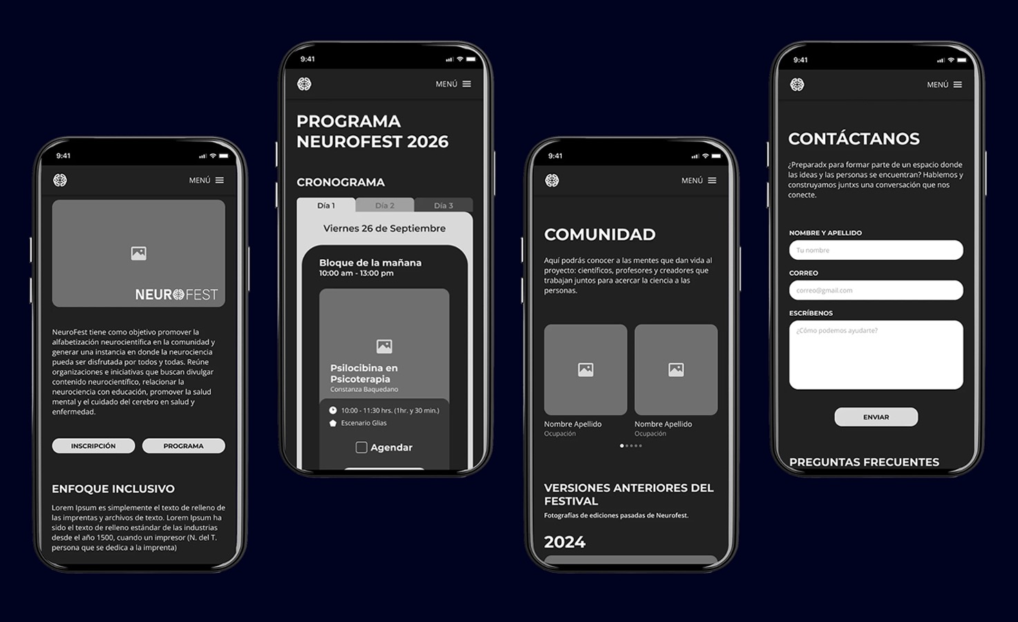 NEUROFEST el Festival de la Neurociencia – Investigación de Usuarios