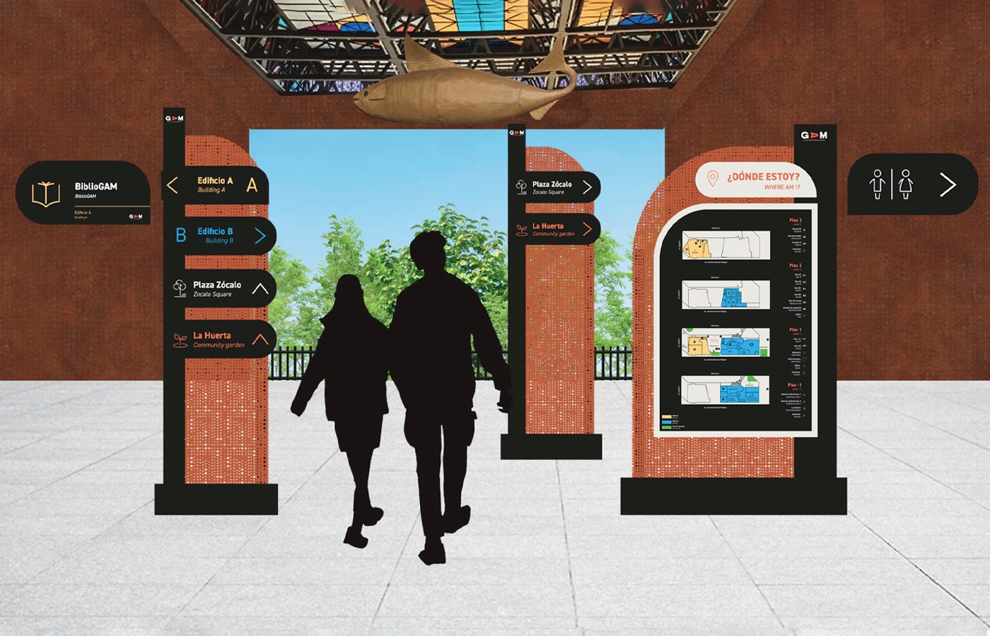 Sistema Señalético para Centro Cultural Gabriela Mistral GAM