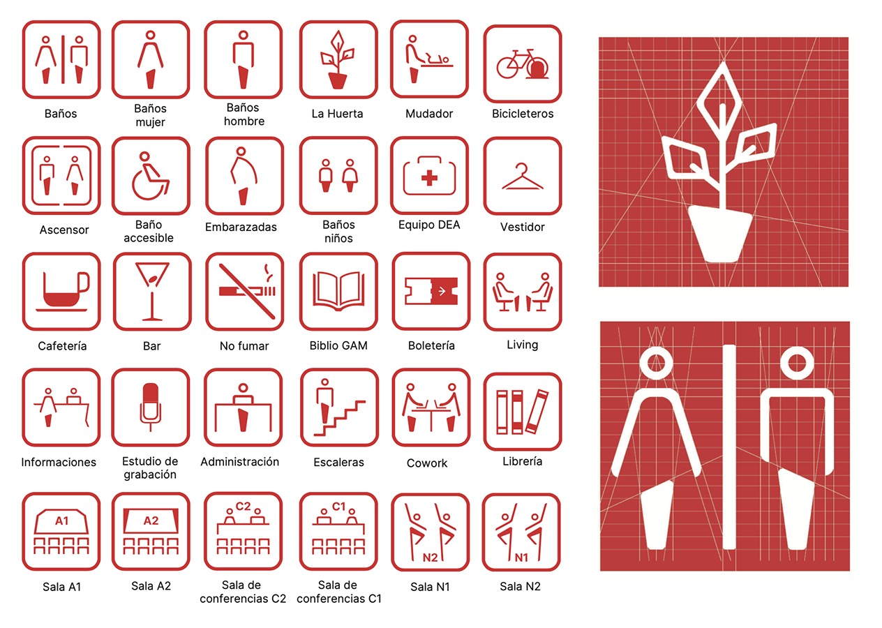 Sistema Señalético para Centro Cultural Gabriela Mistral GAM
