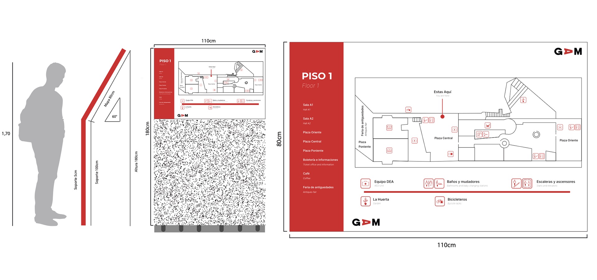 Sistema Señalético para Centro Cultural Gabriela Mistral GAM