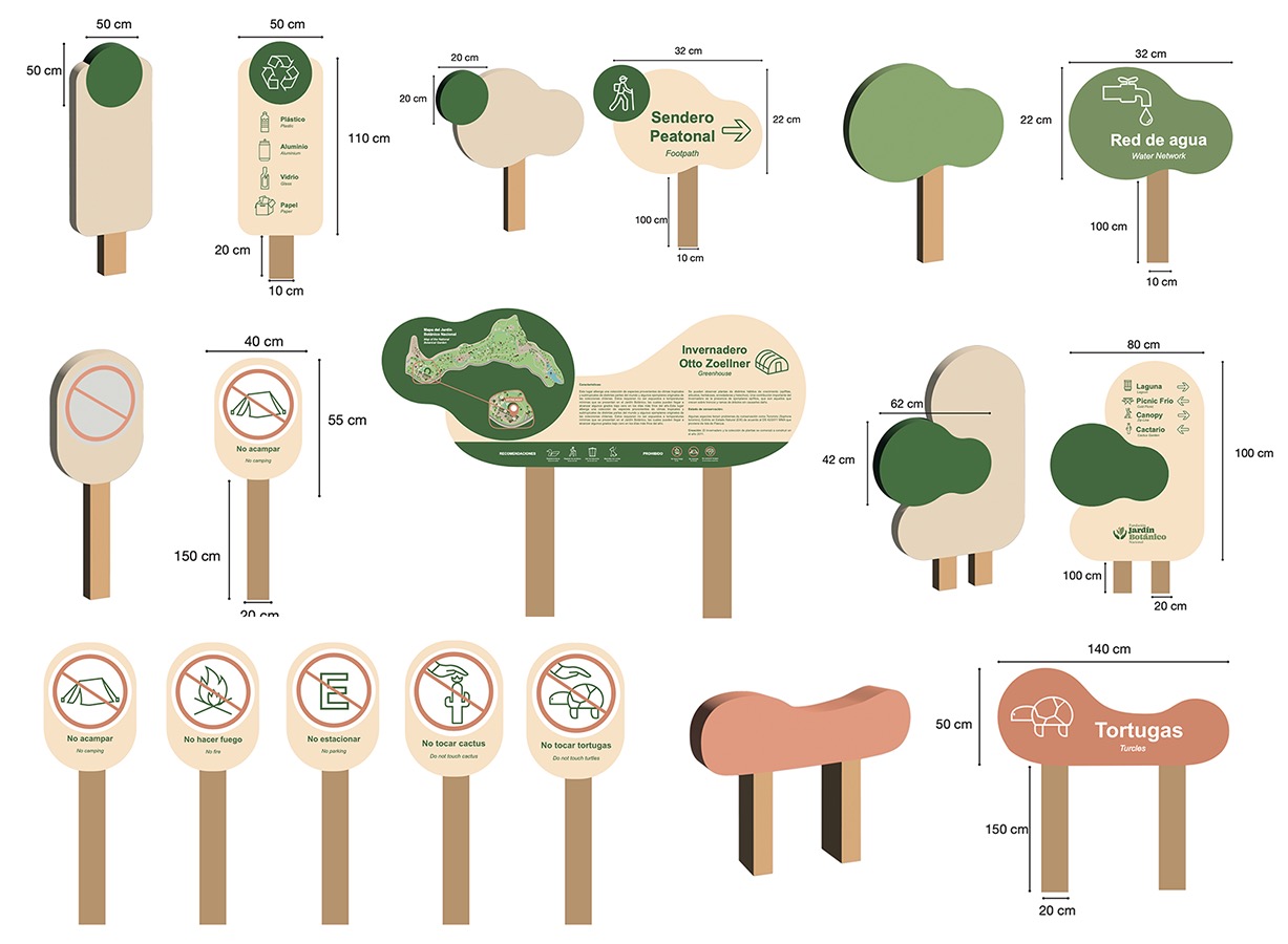 Diseño de Marca + Sistema Señalización Jardín Botánico Nacional Viña del Mar