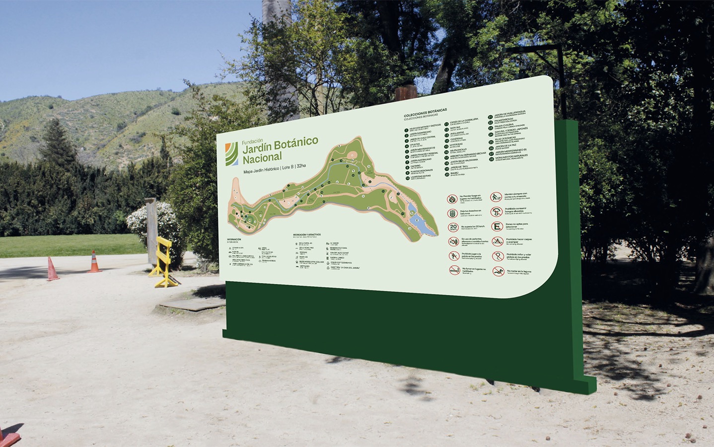 Diseño de Marca + Sistema Señalización Jardín Botánico Nacional Viña del Mar