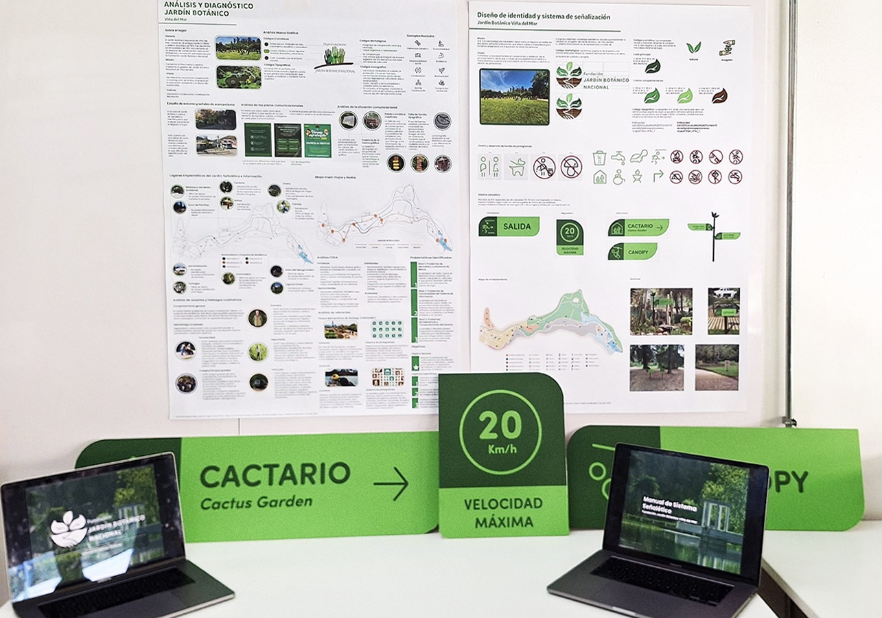 Diseño de Marca + Sistema Señalización Jardín Botánico Nacional Viña del Mar