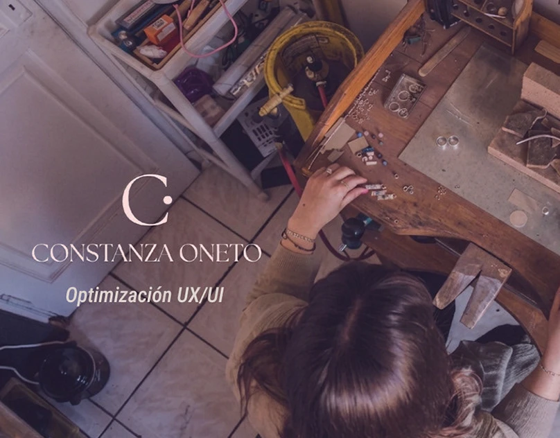 Optimización UX/UI Contanza oneto joyas