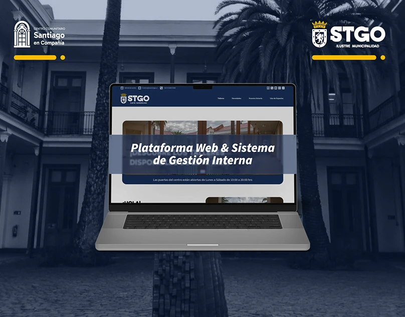 Plataforma web pública y sistema de gestión interna Centro Comunitario STGO