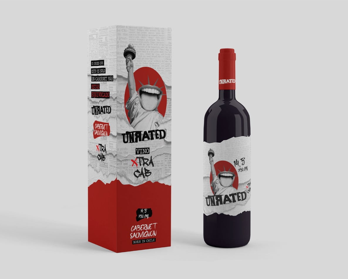 Rediseño Packaging vino «Unrated»